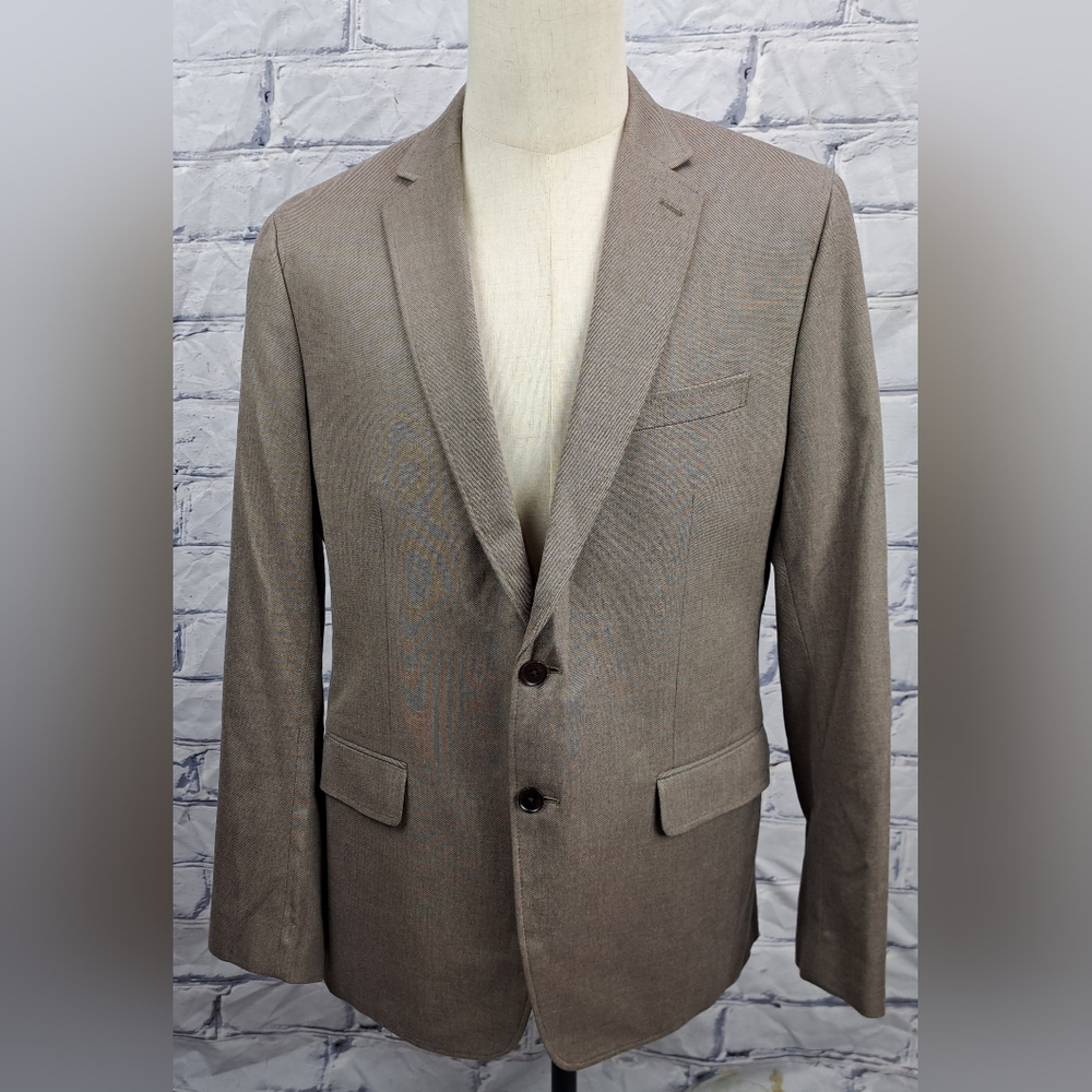 NWT Banana Republic Men's Blazer Sport Coat Tailored Fit Working Cuffs Brown 42R - Picture 1 of 16